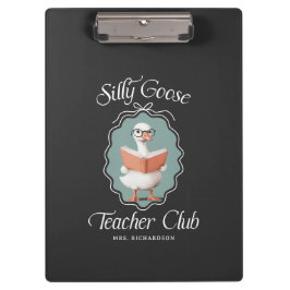 Personalisierter Niedlicher Alberner Gänserlehrer Klemmbrett