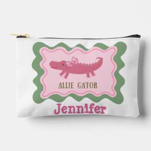 Personalisierter Niedlicher Alligator-Stift Zubehörtasche