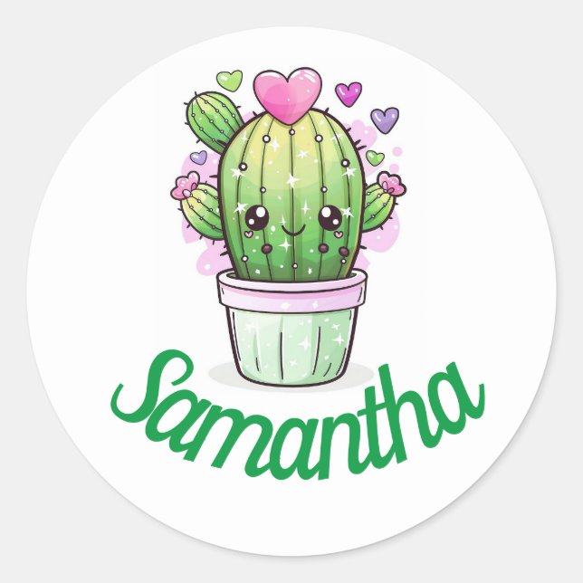 Personalisierter niedlicher Aufkleber/Siegel Runder Aufkleber (Vorderseite)