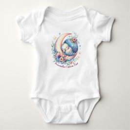 Personalisierter Niedlicher Baby Bird Schlafen auf Baby Strampler
