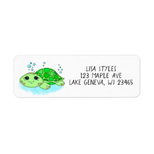 Personalisierter Niedlicher Baby Turtle Cartoon