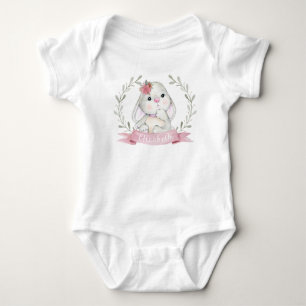 Personalisierter Niedlicher Badeanzug Bunny Baby B Baby Strampler