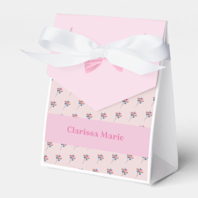 Personalisierter Niedlicher Bär und Balloons Geschenkschachtel (Vorderseite)