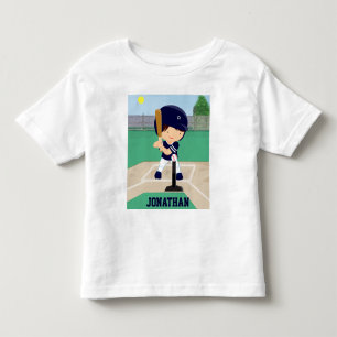 Personalisierter Niedlicher Baseball-Cartoon Kleinkind T-shirt