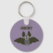 Personalisierter Niedlicher Bat Cartoon Smoky Lila