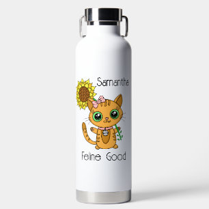 Personalisierter Niedlicher Cartoon Kitty Cat Pub Trinkflasche