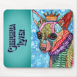 Personalisierter Niedlicher Chihuahua Lover Pop Ar Mousepad