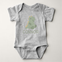 Personalisierter Niedlicher Dinosaurier Baby Bodys