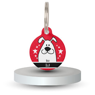 Personalisierter Niedlicher Doodle-Design mit QR-C Haustiermarke