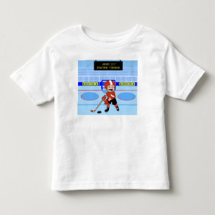 Personalisierter niedlicher Eis-Hockeystern Kleinkind T-shirt
