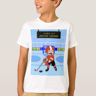 Personalisierter niedlicher Eis-Hockeystern T-Shirt
