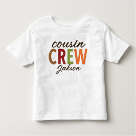 Personalisierter Niedlicher Erntedank Cousin Crew Kleinkind T-shirt