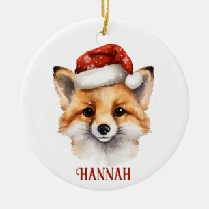 Personalisierter Niedlicher Fox Weihnachtsschmuck