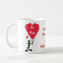 Personalisierter niedlicher Frosch Valentinstag Tasse