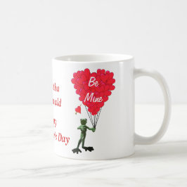 Personalisierter niedlicher Frosch Valentinstag Tasse