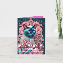 Personalisierter Niedlicher Funny Cat Foto Vaterta Karte