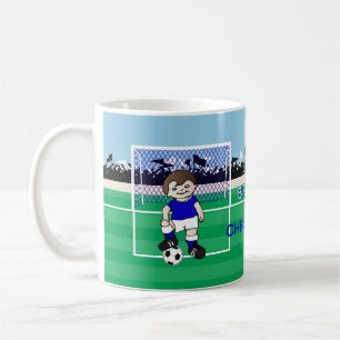 Personalisierter niedlicher Fußballjunge Tasse