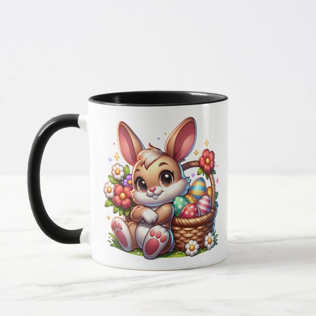 Personalisierter Niedlicher glücklicher Ostern Tasse (Links)