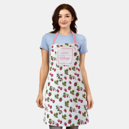Personalisierter Niedlicher Himbeere Koch Frauen Schürze