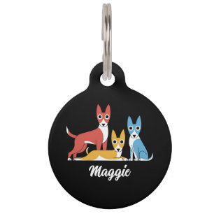 Personalisierter Niedlicher Hund runder Pet Tag Haustiermarke