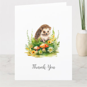 Personalisierter Niedlicher Igel Dankeskarte