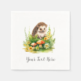 Personalisierter Niedlicher Igel Serviette