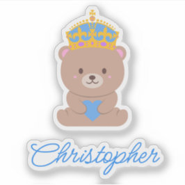 Personalisierter Niedlicher Kawaii Blue Royal Prin Aufkleber
