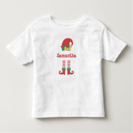 Personalisierter Niedlicher Kleinkind Elf Weihnach Kleinkind T-shirt