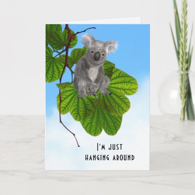 Personalisierter Niedlicher Koala-Bär Vermisst Karte (Vorderseite)