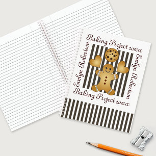 Personalisierter Niedlicher Lebkuchen Mann Keks Notizbuch