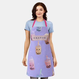 Personalisierter Niedlicher Lila Pasteltee Schürze