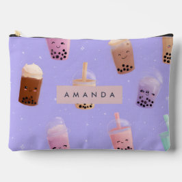 Personalisierter Niedlicher Lila Pasteltee Zubehörtasche