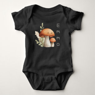 Personalisierter Niedlicher Mushroom Baby Bodysuit Strampler
