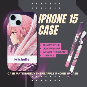 Personalisierter Niedlicher Pink Anime Girl iPhone Case-Mate iPhone Hülle