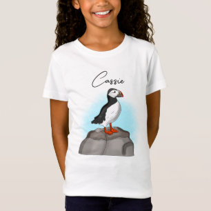 Personalisierter, Niedlicher Puffin T-Shirt