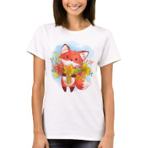 Personalisierter Niedlicher Red Fox mit Herbstlaub
