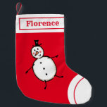 Personalisierter Niedlicher Snowman-Strumpf Kleiner Weihnachtsstrumpf<br><div class="desc">Dieser personalisierte Weihnachtsfest-Strumpf zeigt den Snowman-Charakter der Weihnachtszeit-Crew.</div>