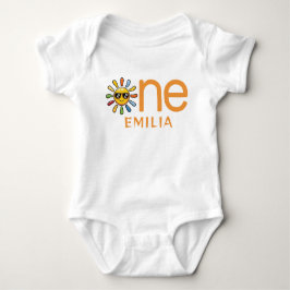 Personalisierter Niedlicher Sonnenschein 1. Geburt Baby Strampler