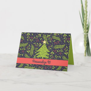 PERSONALISIERTER Niedlicher Urlaub Evergreens Karte