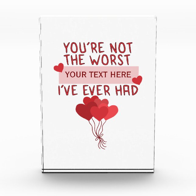 Personalisierter Niedlicher Valentinstag Fotoblock (Vorderseite)
