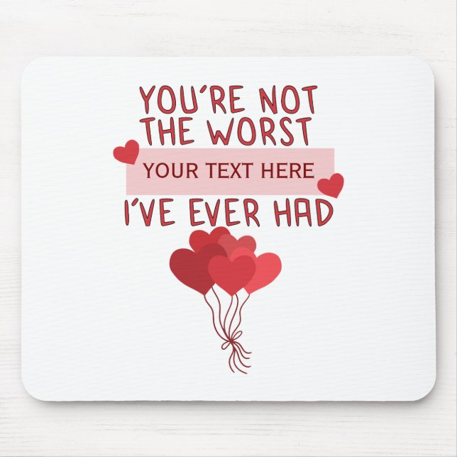 Personalisierter Niedlicher Valentinstag Mousepad (Vorne)