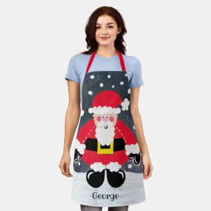 Personalisierter Niedlicher Vater Weihnachten Weih Schürze