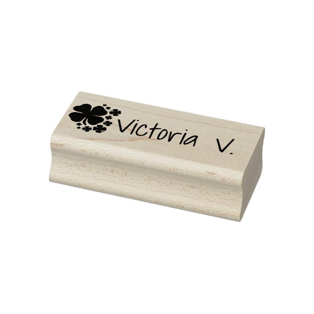Personalisierter Niedlicher Viel Glück Clover Klee Gummistempel (Stempel)