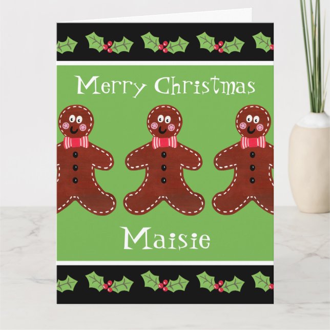 Personalisierter Niedlicher Weihnachtsmann Karte (Vorderseite)