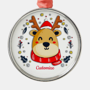 Personalisierter Niedlicher Weihnachtsmann Ornament Aus Metall