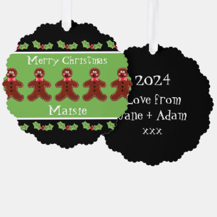 Personalisierter Niedlicher Weihnachtsmann Ornament Karte