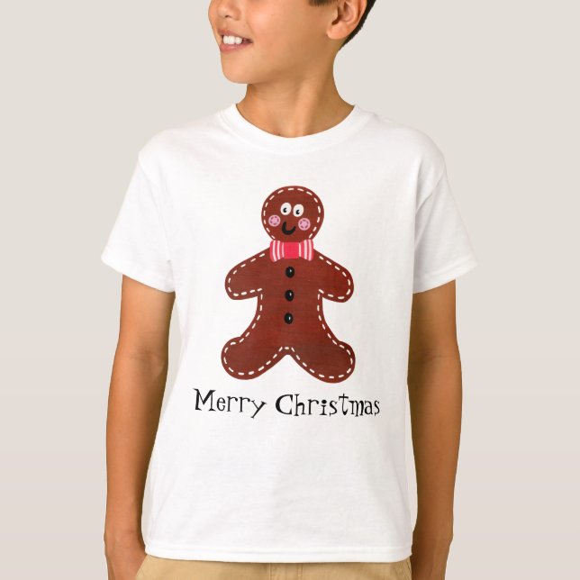 Personalisierter Niedlicher Weihnachtsmann T-Shirt (Vorderseite)