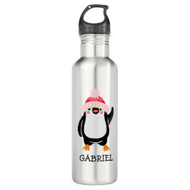 Personalisierter Niedlicher Weihnachtspenguin in R Edelstahlflasche