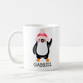 Personalisierter Niedlicher Weihnachtspenguin in R Kaffeetasse