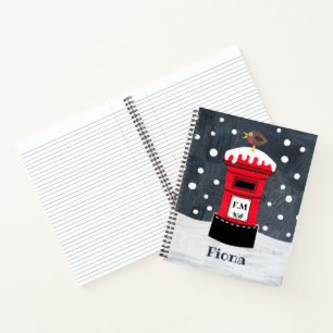 Personalisierter Niedlicher Weihnachtspostkasten u Notizbuch